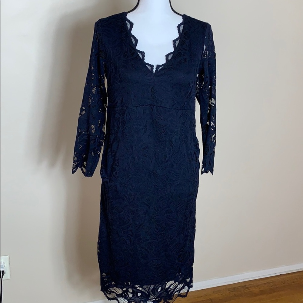 Gorgeous lace navy blue dress
